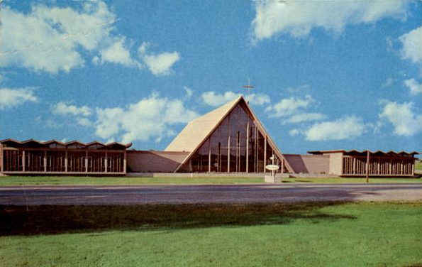 Postcard view of Central Church Of The Nazarene, Flint.
